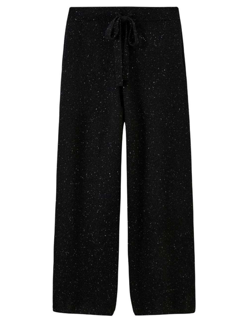 MONROW Cozy Black Speckle Knit Lounge Pants Sz M NWT $200